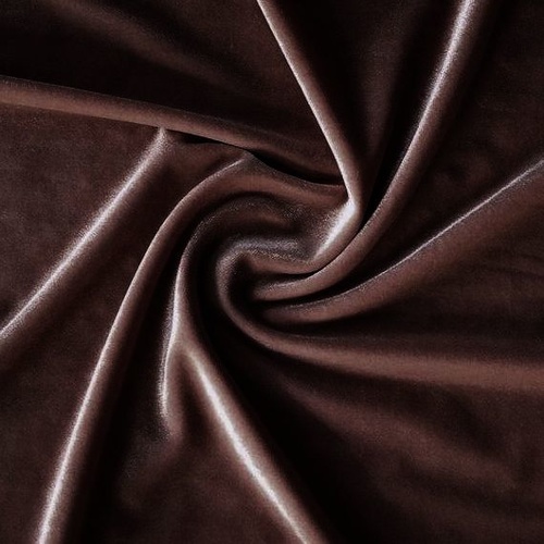 Fabric/Velvet/Stretch - Chocolate