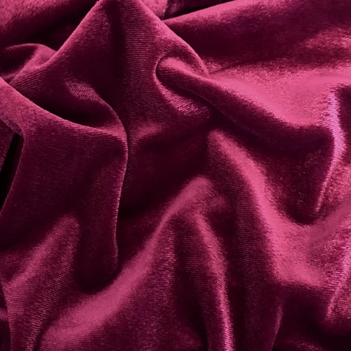 Fabric/Velvet/Stretch - Claret