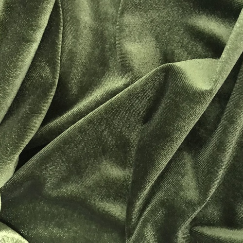 Fabric/Velvet/Stretch - Olive