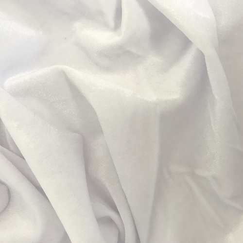 Fabric/Velvet/Stretch - White