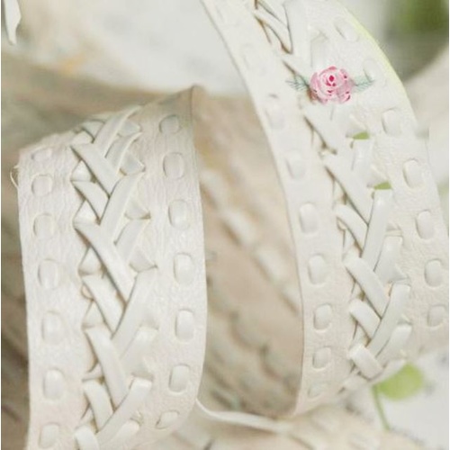 Faux Leather Braid.02 - Off White