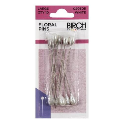 Floral Pins - White