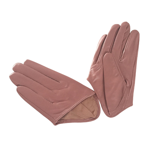 Gloves/Driving/Leather - Dusty Pink