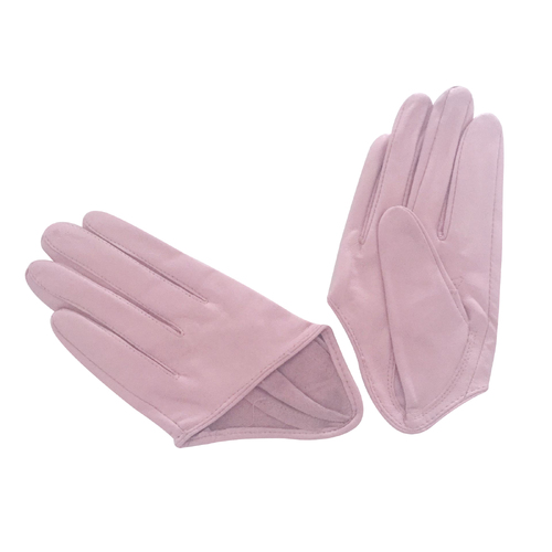 Gloves/Driving/Leather - Pink Light