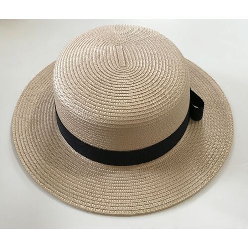 Boater Hat - Nude