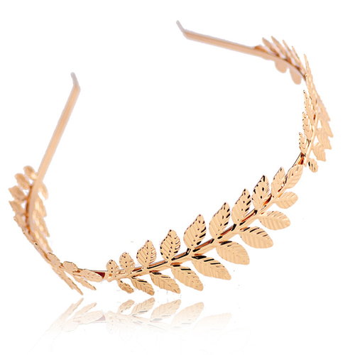 SPECIAL/Metal Leaf Headband/Flat - Gold