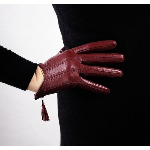 Gloves/Leather/Style 7 - Burgundy