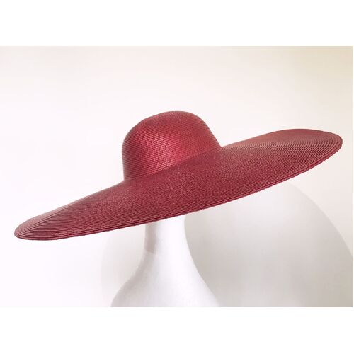 Wide Brim Hat/Scarlett - Burgundy
