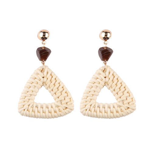 Earring/Style.18 - Rattan/Brown