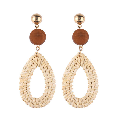 Earring/Style.19 - Rattan/Tan