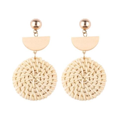 Earring/Style.20 - Rattan/Cream
