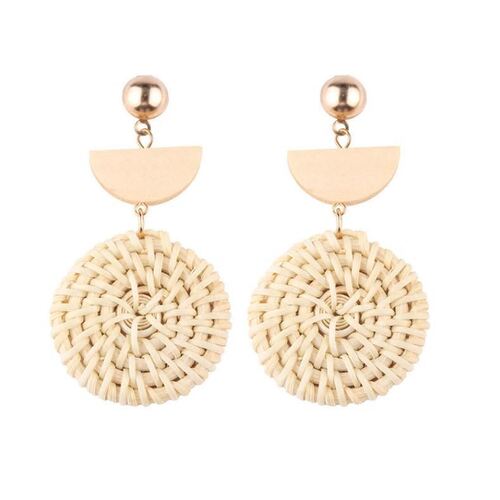 Earring/Style.20 - Rattan/Cream