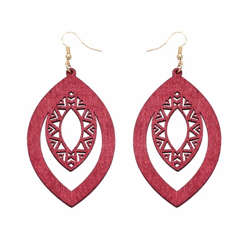Earring/Style.24 - Burgundy