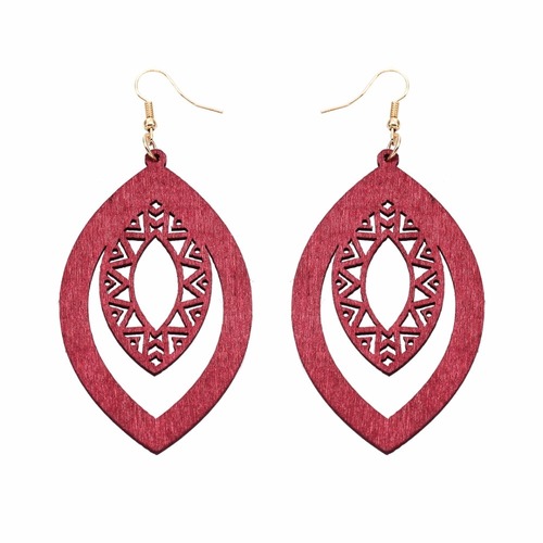 Earring/Style.24 - Burgundy