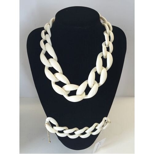 Necklace/Bracelet - Chunky Chain  - Ivory
