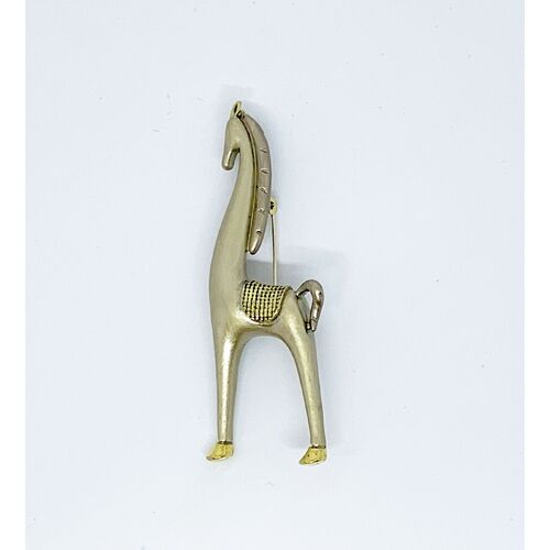Brooch/Horse.06 - Light Gold