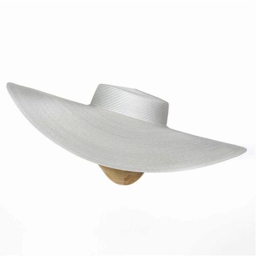 Wide Brim Hat/Leah - Light Grey