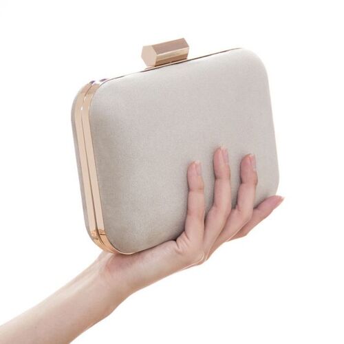 Clutch/Suede/Mabel - Pearl Grey