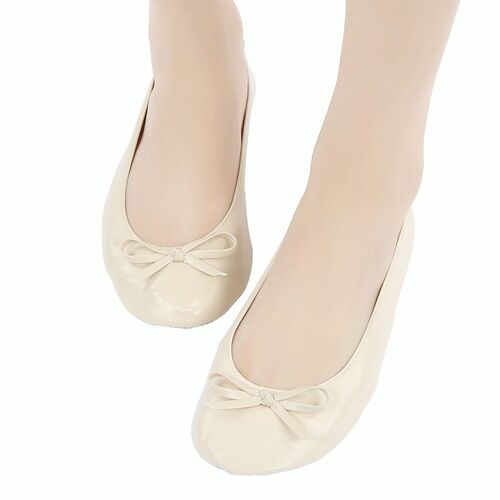 Girls cream best sale ballet shoes