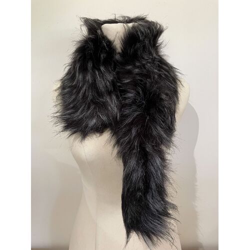 Faux Fur Collar 1 - Black/Silver