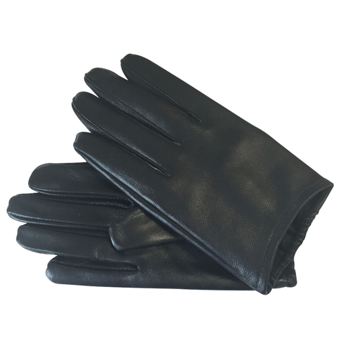 Gloves/Leather/Full - Black