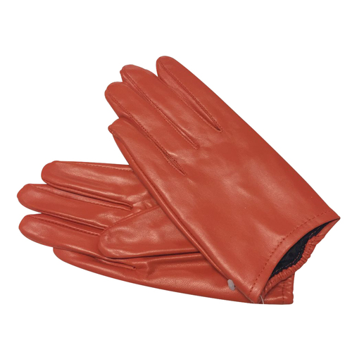Gloves/Leather/Full - Orange
