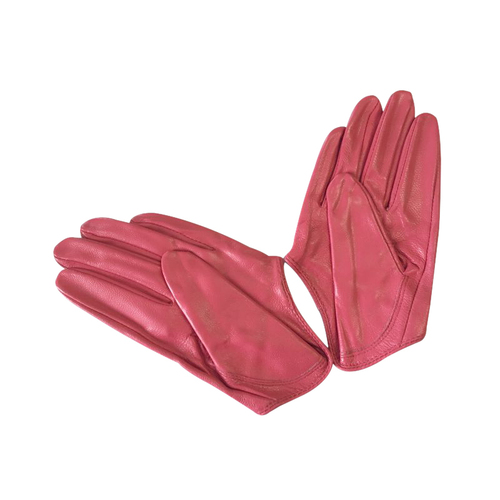 Gloves/Driving/Leather - Pink
