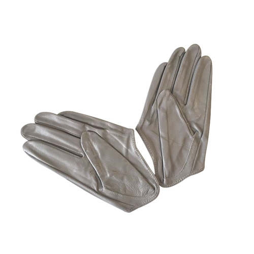 Gloves/Driving/Leather - Grey