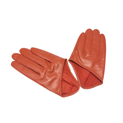 Gloves/Driving/Leather - Orange