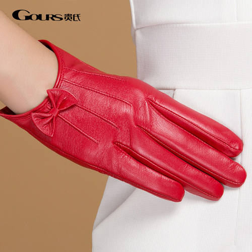Gloves/Leather/Style 4 - Red