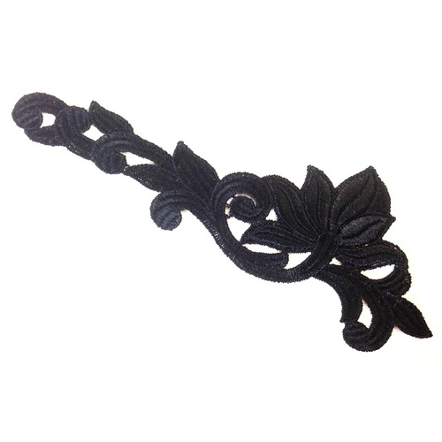 Guipure Lace Motif 10 - Black