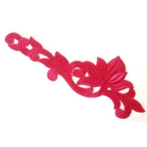 Guipure Lace Motif 10 - Red