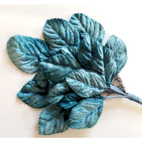 Velvet Leaf Stem/127 - Turquoise