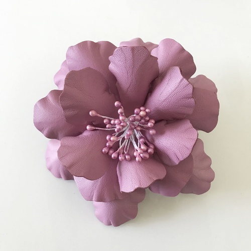 Flower/Leather (1) - Pink