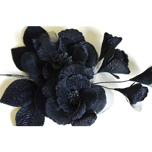 Velvet Flower Stem - Black