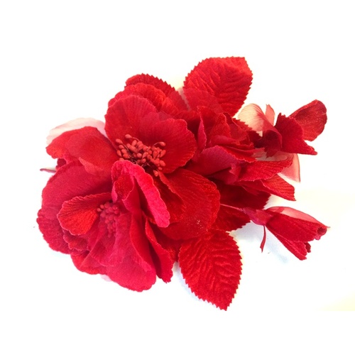 Velvet Flower Stem - Red