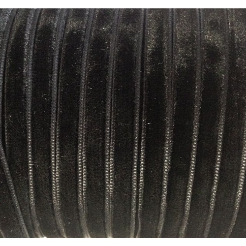 Velvet Ribbon 6mm (03) Black