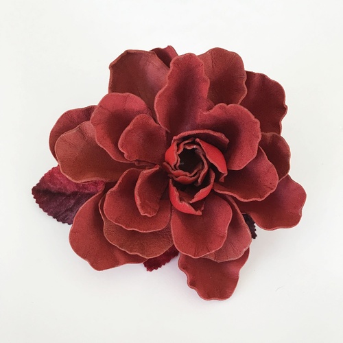 Flower/Leather (3) - Red