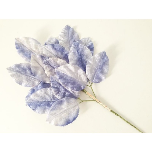 Vintage Velvet Leaf - (1002) Blue