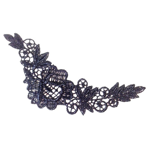 Guipure Lace Motif 11 - Black