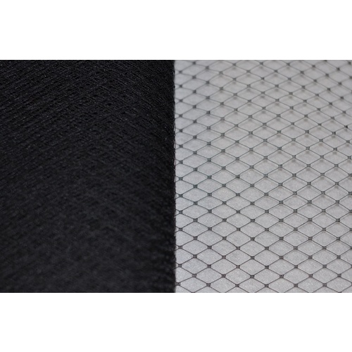 9" Veiling Plain - (419) Black