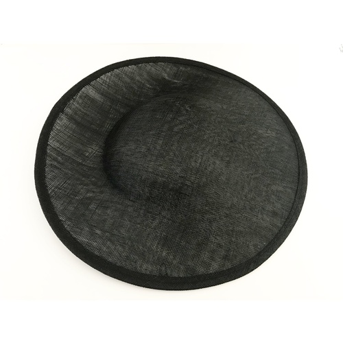 Sinamay Base/Saucer - Black (072)
